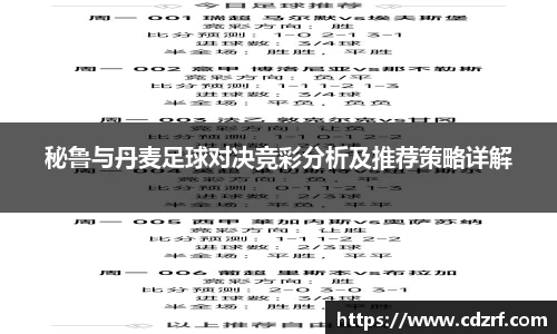秘鲁与丹麦足球对决竞彩分析及推荐策略详解